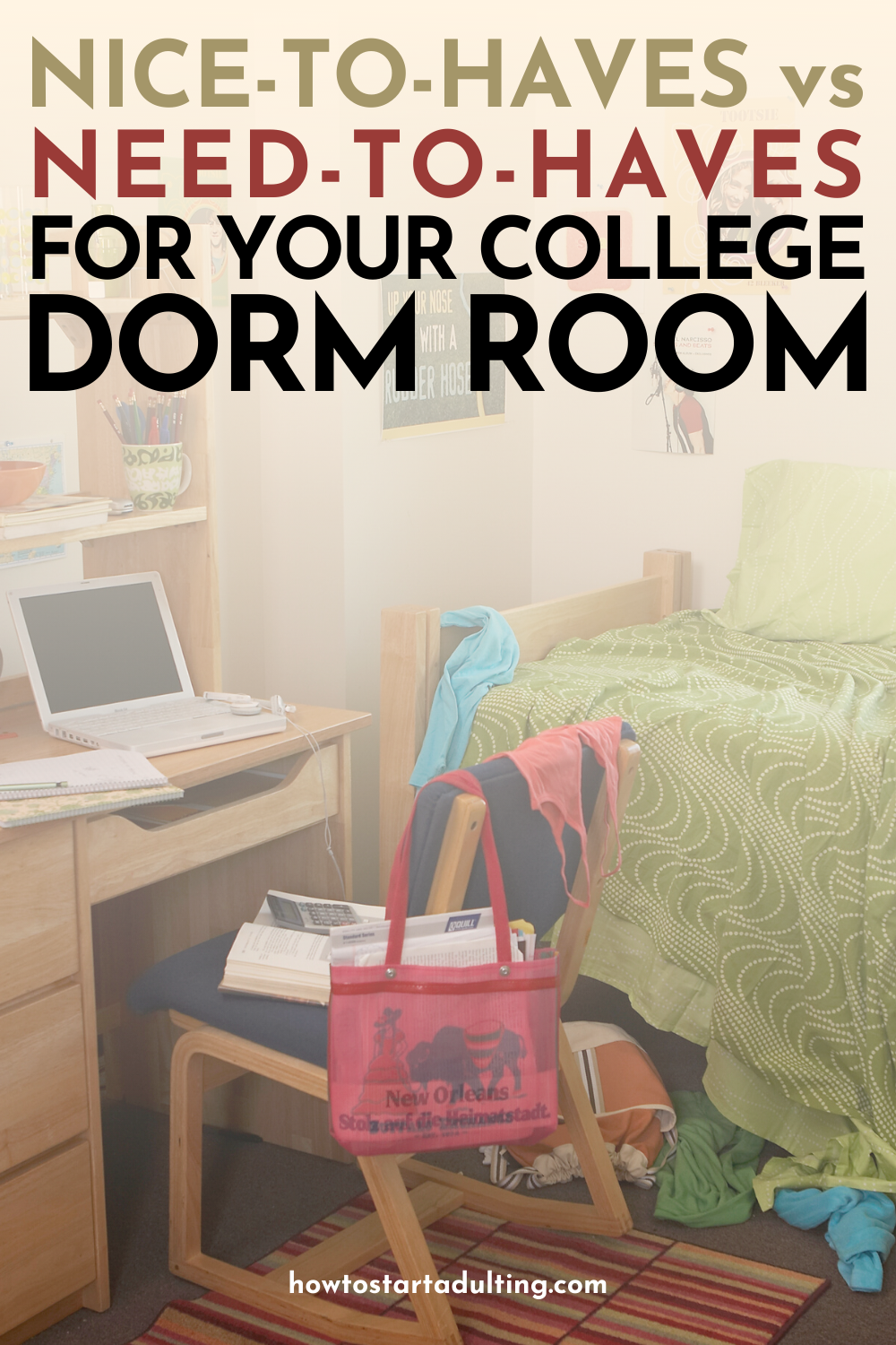 The Nice-To-Haves Vs Need-To-Haves For Your College Dorm Room, What to pack for college or university #college #collegelife #collegedormroom #dormroom #packinglist #whattopack